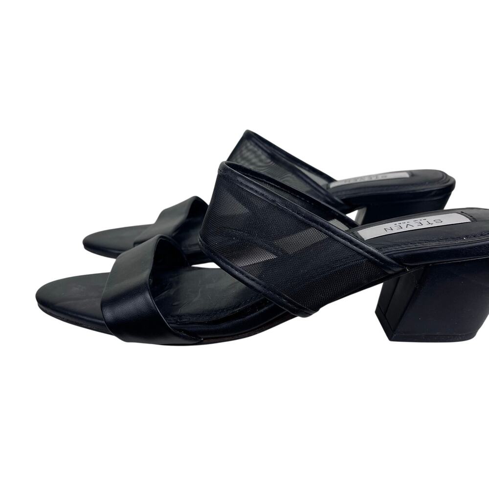 Steven by Steve Madden black block heel sandals Size 8 - Picture 4 of 6